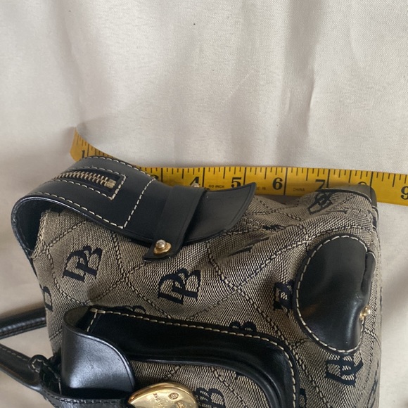 Dooney & Bourke Black And Grey Double Pocket Tote Bag - Picture 7 of 13